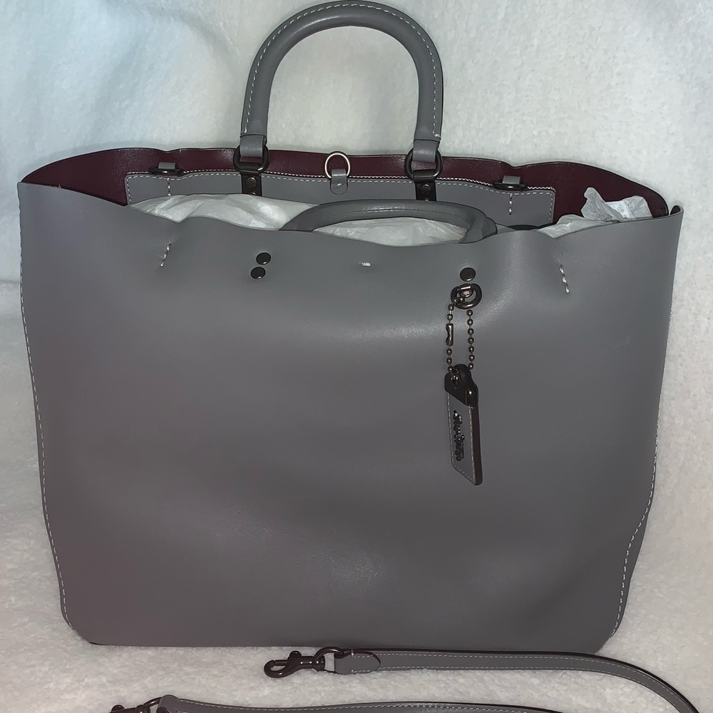 Coach Rogue Tote Black Copper/Heather Grey
